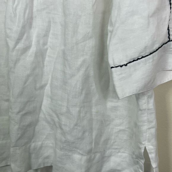Jones New York White Tunic with Black Trim Size Medium - Picture 4 of 10